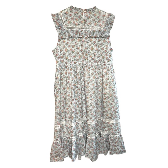 J. Crew x Liberty XXL Tiered Ruffle Dress Winding Roses  print Cottagecore - Picture 5 of 16